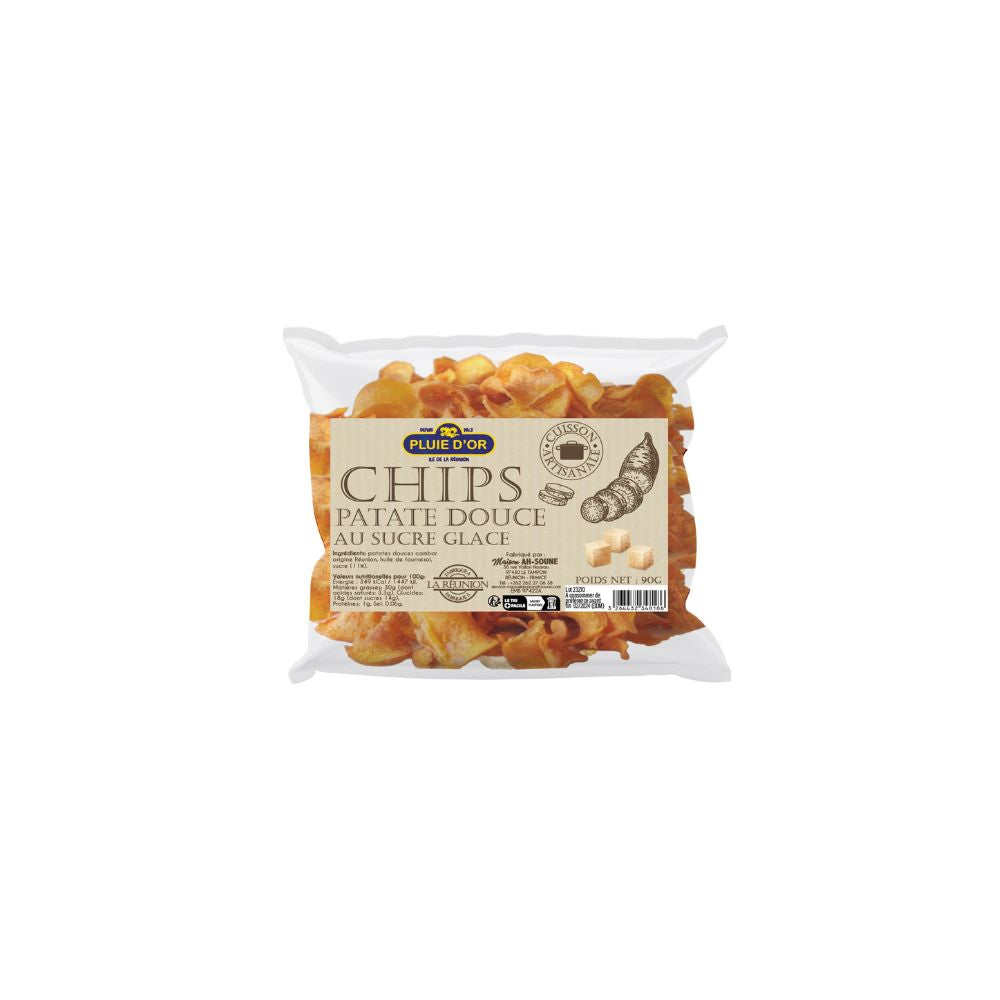 Chips de patate douce au sucre glacé